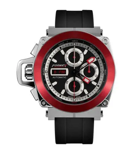 Formex Motorsport Automatic Chronograph Red Bezel / Black / Rubber 3100.1.8140.910