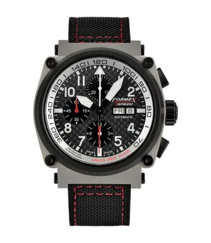 Formex Pilot Automatic Chronograph Sandblasted / Carbon Fibre / Calf 1100.5.8129.213