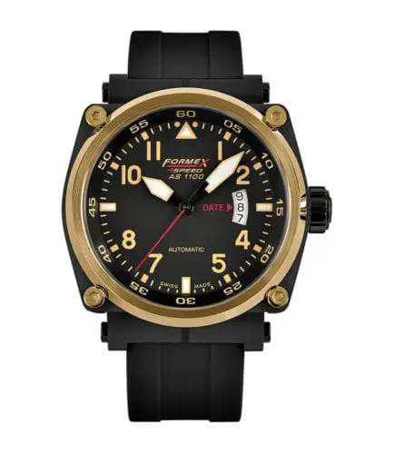 Formex Pilot Automatic Gold / Black / Rubber 1100.6.7022.910