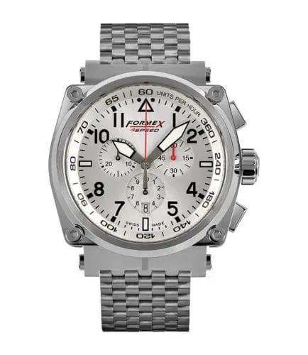 Formex Pilot Quartz Chronograph Silver / Bracelet 1100.1.3040.100