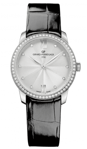 Girard-Perregaux 1966 30mm Stainless Steel / Diamond / Silver / Alligator 49528D11A172-CB6A
