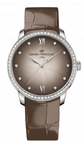 Girard-Perregaux 1966 36mm Stainless Steel / Diamond / Taupe / Alligator 49523D11A271-CKBA