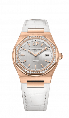 Girard-Perregaux Laureato 34 Quartz Pink Gold / Diamond / Silver / Alligator 80189D52A132-CB6A