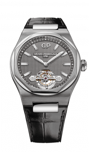 Girard-Perregaux Laureato 45 Tourbillon Titanium / White Gold / Grey / Alligator 99105-41-232-BB64