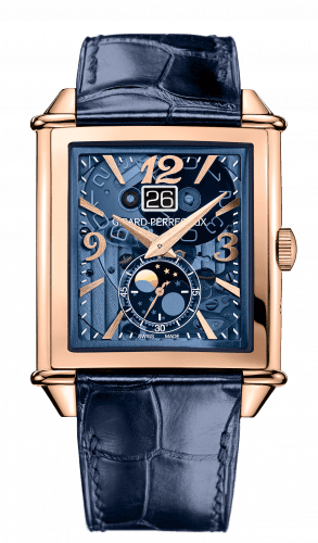 Girard-Perregaux Vintage 1945 XXL Large Date and Moonphases Pink Gold / Blue Polycrystalline 25882-52-1829BB4A