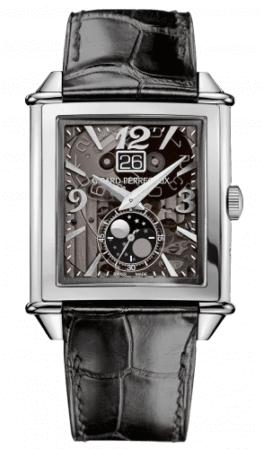 Girard-Perregaux Vintage 1945 XXL Large Date and Moonphases Stainless Steel / Grey Sapphire 25882-11-223-BB6B