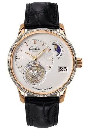 Glashütte Original PanoLunar Tourbillon Red Gold / Baguette / Silver / Alligator / Folding 1-93-02-05-50-50