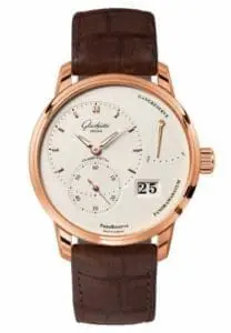 Glash├╝tte Original PanoReserve Red Gold / Silver / Alligator / Folding 1-65-01-25-15-51