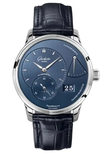 Glashütte Original PanoReserve Stainless Steel / Blue / Alligator / Pin 1-65-01-26-12-01