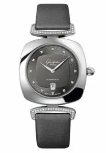 Glashütte Original Pavonina Date Stainless Steel / Diamond / Grey / Calf 1-03-01-06-12-02