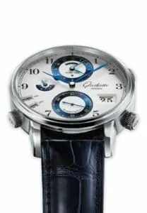 Glash├╝tte Original Senator Cosmopolite Stainless Steel / China SKP / Alligator / Folding 1-89-02-02-02-50