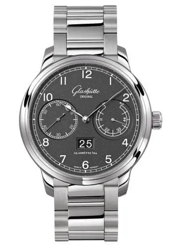 Glashütte Original Senator Observer Stainless Steel / Grey / Bracelet 100-14-02-02-14