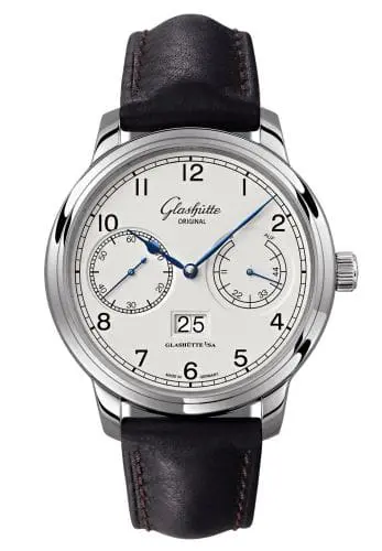 Glashütte Original Senator Observer Stainless Steel / Silver / Calf / Folding 100-14-05-02-05