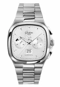 Glashütte Original Seventies Chronograph Panorama Date Silver / Bracelet 1-37-02-02-02-70