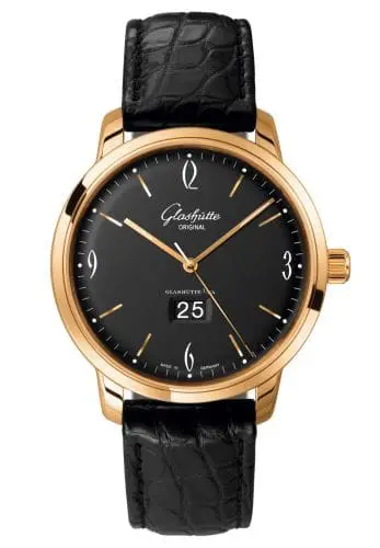 Glashütte Original Sixties Panorama Date Rose Gold / Black / Alligator / Pin 2-39-47-02-01-04