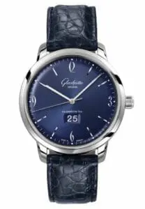 Glashütte Original Sixties Panorama Date Stainless Steel / Blue / Alligator / Pin 2-39-47-06-02-04