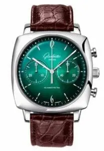 Glashütte Original Sixties Square Chronograph Stainless Steel / Forest 1-39-34-23-32-04