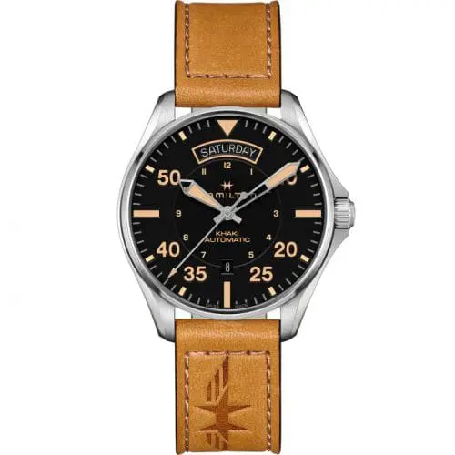 Hamilton Khaki Pilot Day Date Stainless Steel / Black H64645531