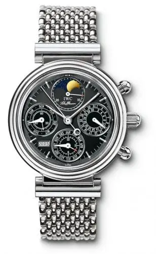 IWC Da Vinci Perpetual Stainless Steel / Black / German / Bracelet IW3750-32