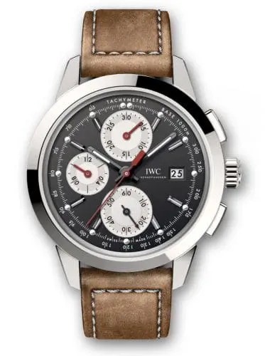 IWC Ingenieur Chronograph Custom Stainless Steel / Black-Silver-Red / Calf IW3808-CA