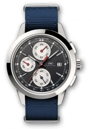 IWC Ingenieur Chronograph Custom Stainless Steel / Black-Silver-Red / NATO IW3808-DJ