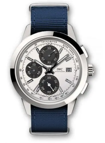 IWC Ingenieur Chronograph Custom Stainless Steel / Silver-Black-Black / NATO IW3808-CJ