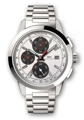 IWC Ingenieur Chronograph Custom Stainless Steel / Silver-Black-Red / Bracelet IW3808-CO