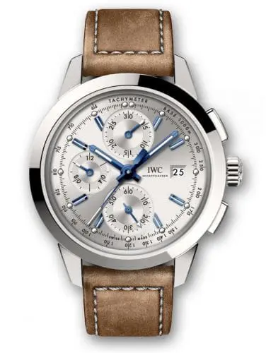 IWC Ingenieur Chronograph Custom Stainless Steel / Silver-Blue / Calf IW3808-AQ