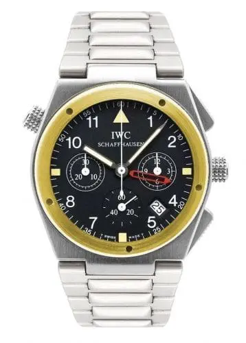 IWC Ingenieur Mecaquartz Chronograph Alarm Stainless Steel / Yellow Gold / Black / Bracelet IW3805-02