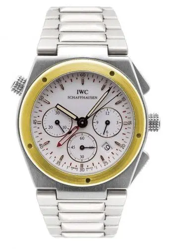 IWC Ingenieur Mecaquartz Chronograph Alarm Stainless Steel / Yellow Gold / White / Bracelet IW3805-04