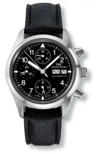 IWC Pilot's Watch Chronograph Stainless Steel / Black / German / Strap IW3706-01