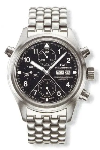 IWC Pilot's Watch Doppelchronograph Stainless Steel / Black / English / Bracelet IW3711-19