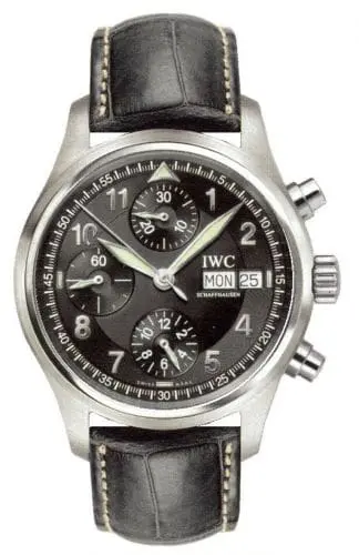 IWC Pilot's Watch Spitfire Chronograph Stainless Steel / Black / English / Strap IW3706-13