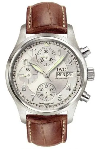 IWC Pilot's Watch Spitfire Chronograph Stainless Steel / Silver / English / Strap IW3706-24