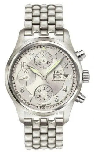 IWC Pilot's Watch Spitfire Chronograph Stainless Steel / Silver / Spanish / Bracelet IW3706-30
