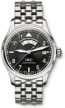 IWC Pilot's Watch Spitfire UTC Stainless Steel / Black / Bracelet IW3251-06