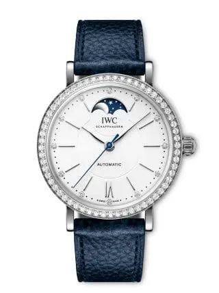 IWC Portofino Automatic Moon Phase 37 Stainless Steel - Diamond / Silver IW6596-01