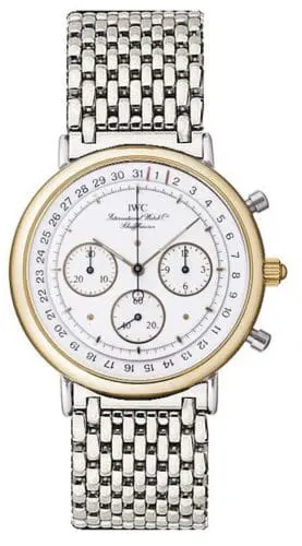 IWC Portofino Chronograph MecaQuartz Stainless Steel / Yellow Gold / White / Bracelet IW3731-04