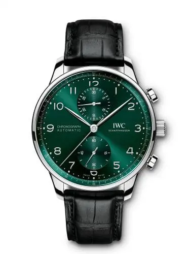 IWC Portugieser Chronograph Stainless Steel / Green IW3716-15
