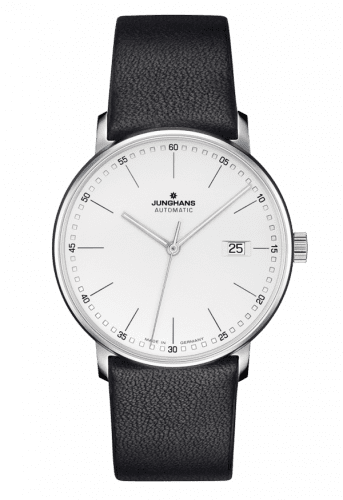 Junghans Form A Stainless Steel / White Stick / Black Calf 027/4730.00