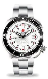 Ligure Tartaruga Scuba Diver Stainless Steel / White / Bracelet LWT210010
