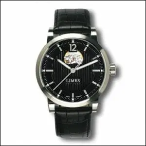 Limes Chyros Balancier Visible - Schwarz / schwarzes Lederband (Croco) U6017-LA2.6