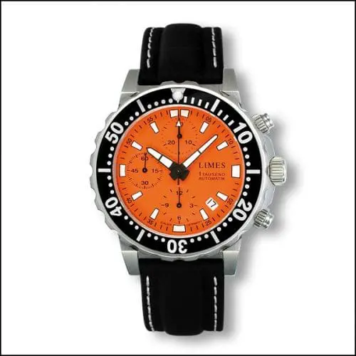 Limes Endurance Chrono - Orange / leather strap U8797-LC2.2