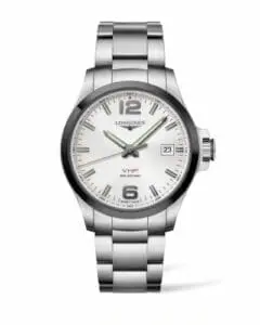 Longines Conquest V.H.P. 43 Stainless Steel / Ceramic / Silver / Bracelet L3.729.4.76.6