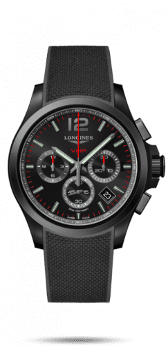 Longines Conquest V.H.P. Chronograph 42 PVD / Black / Rubber L3.717.2.56.9
