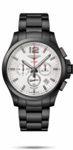 Longines Conquest V.H.P. Chronograph 44 PVD / Silver / Bracelet L3.727.2.76.6