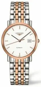 Longines Elegant Collection 34.5 Automatic Stainless Steel / Red Gold / White L4.809.5.12.7