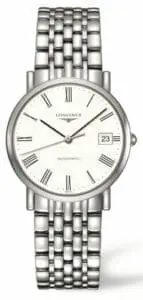 Longines Elegant Collection 34.5 Automatic Stainless Steel / White / Bracelet L4.809.4.11.6