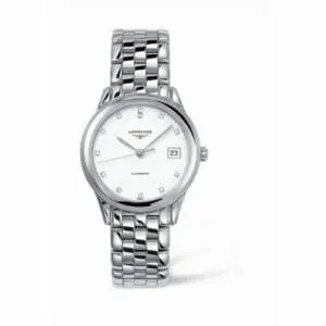 Longines Flagship 35.6 Automatic Stainless Steel White Diamond L4.774.4.27.6