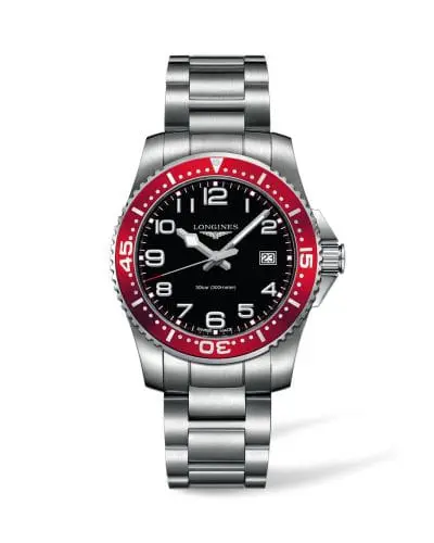 Longines Hydroconquest Quartz 39 Black / Red L3.688.4.59.6